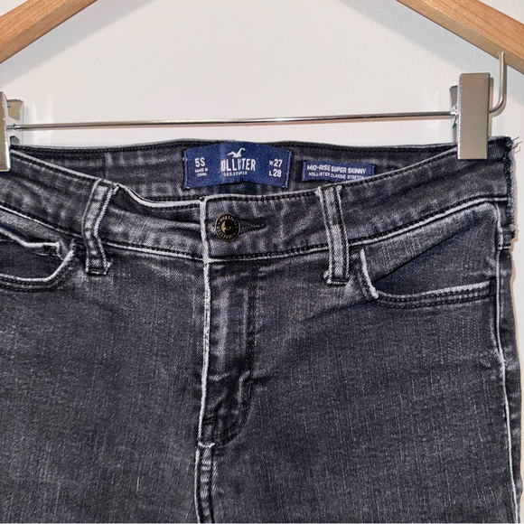 Women’s Hollister US 26 Mid-Rise Super Skinny Black Jeans Pants - Picture 3 of 12